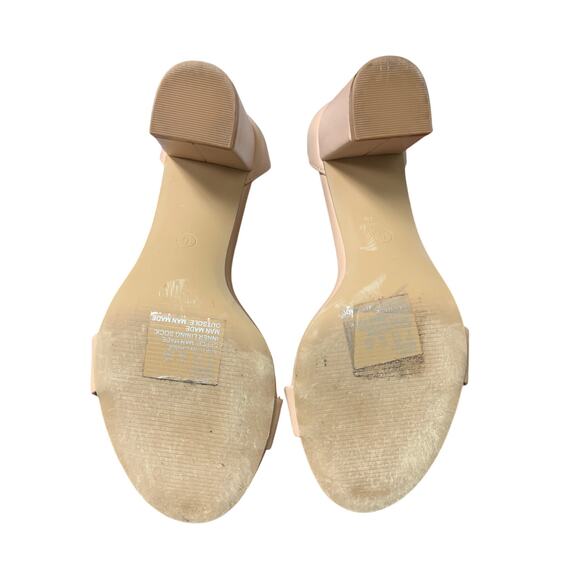 Pizz Annu Womens Size 6 Tan Open Toe 2.5" Block Heel Ankle Strap Sandal Shoes - Picture 6 of 6